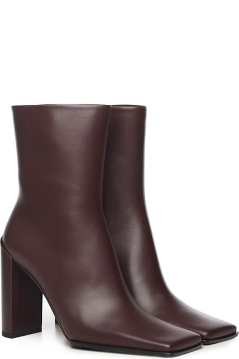 Alaia Square Calfskin Ankle Boots