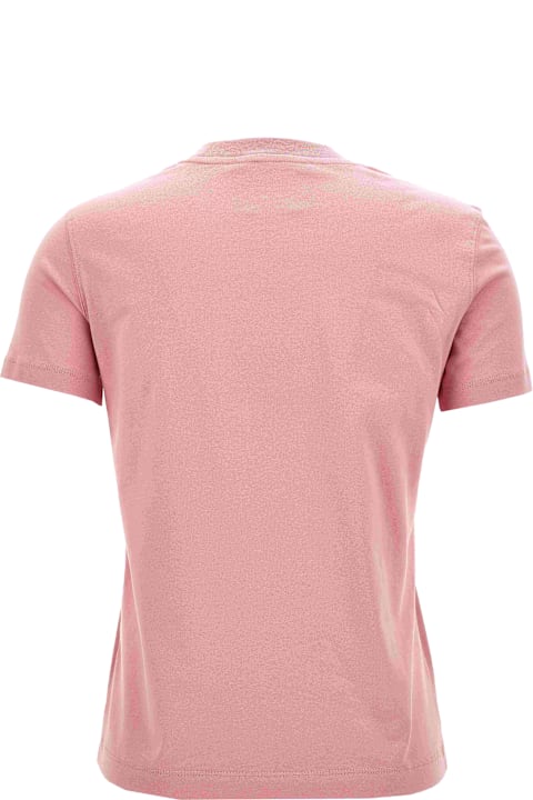 Homeware Versace Versace Jeans Couture Pink T-shirt With Printed Logo