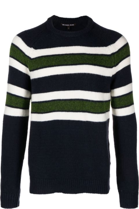 メンズ Michael Korsのニットウェア Michael Kors Brushed Stripe Crew Neck Sweater