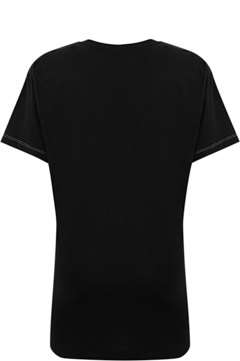 Homeware Elisabetta Franchi Jersey T-shirt With Print And Satin Bands