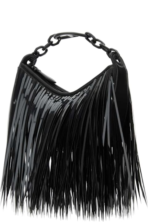 Valentino Garavani Totes for Women Valentino Garavani Black Leather Mini Hobo Vlogo Moon Handbag