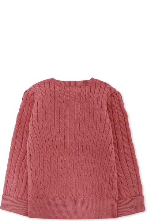 أدوات منزلية Ralph Lauren Pink Cardigan For Baby Girl With Horse
