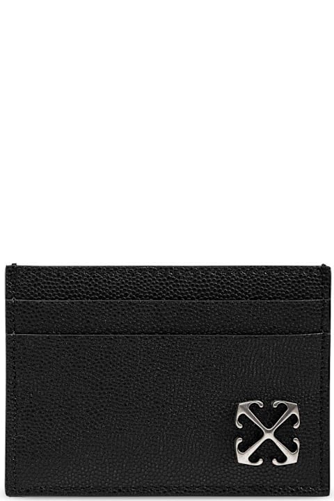 Off-White Wallets for Men Off-White Jitney Logo Plaque Card Holder