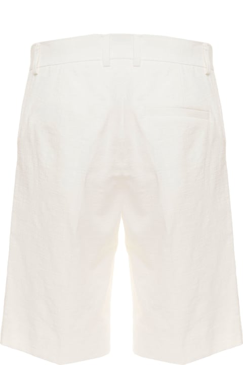 Casablanca Man's White Cotton Bermuda Shorts