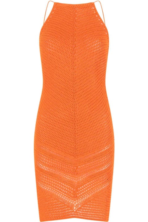 Fashion for Women Bottega Veneta Orange Crochet Dress