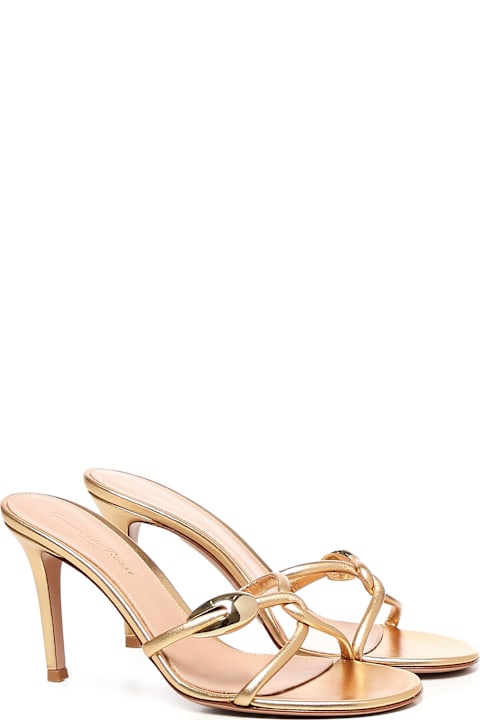 Gianvito Rossi for Women Gianvito Rossi Metallic Leather Mules