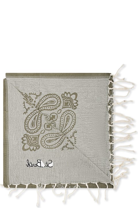 MC2 Saint Barth Accessories & Gifts for Boys MC2 Saint Barth Green Beach Towel For Kids With Logo