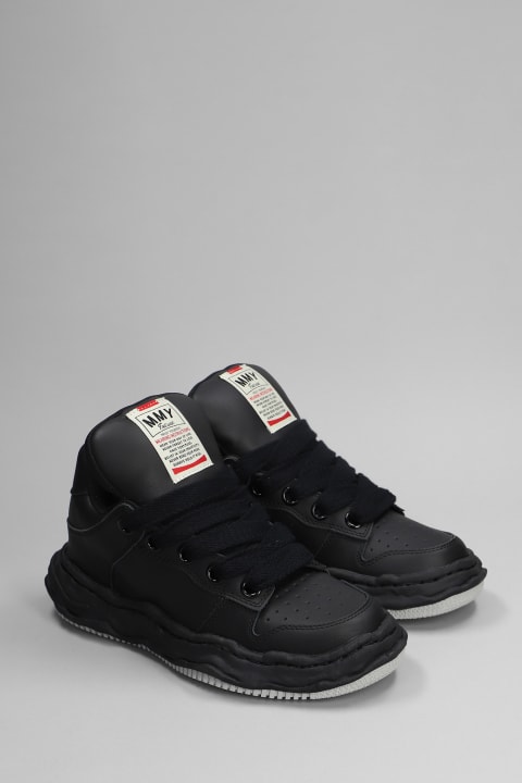 Homeware Mihara Yasuhiro Wayne Sneakers In Black Leather
