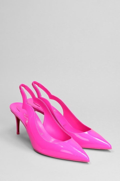 Christian Louboutin for Women Christian Louboutin Hot Chick Sling Pumps In Rose-pink Patent Leather