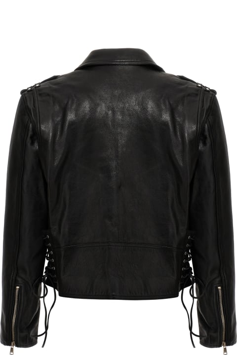 Balmain Coats & Jackets for Men Balmain Leather Biker Jacket