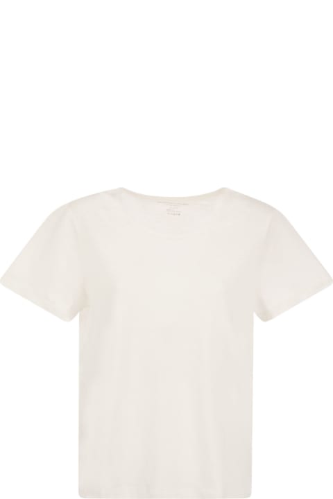 Majestic Filatures Clothing for Women Majestic Filatures Crew-neck T-shirt In Linen And Short Sleeve