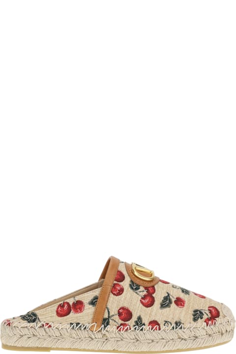 Valentino Garavani لـ Women Valentino Garavani Vlogo Cherryfic Espadrilles Mules