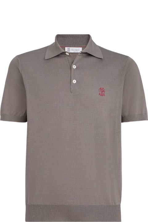 Brunello Cucinelli for Kids Brunello Cucinelli Logo Cotton Polo Shirt
