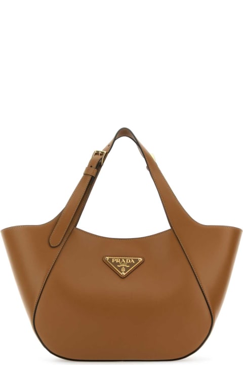 ウィメンズ新着アイテム Prada Brown Leather Handbag
