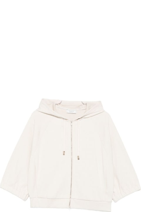 Peserico for Kids Peserico Peserico Beige Sweatshirt With Hood