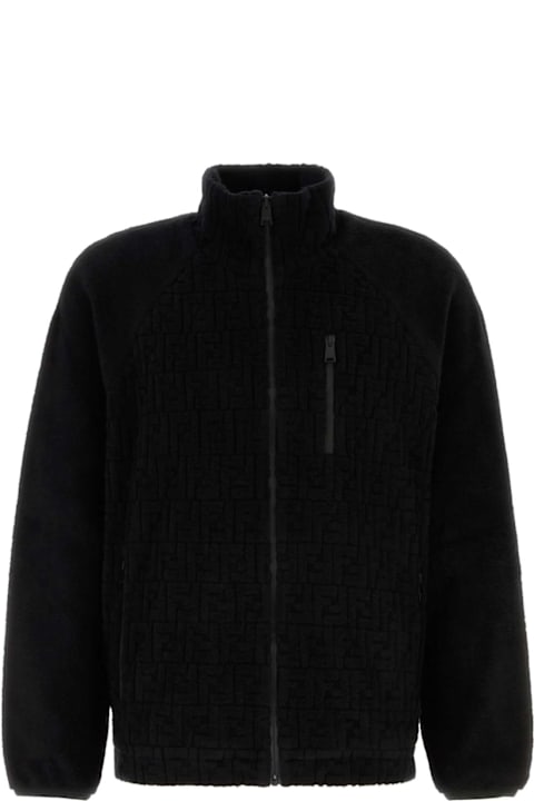 Fendi Fleeces & Tracksuits for Men Fendi Black Terry Fabric Sweatshirt