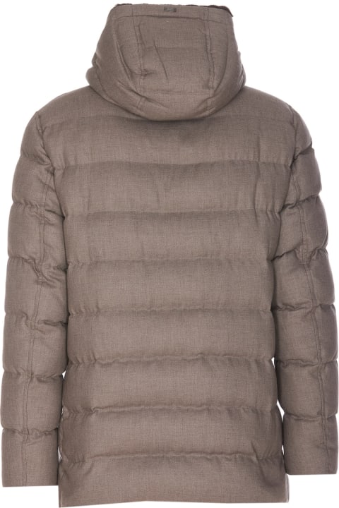 Herno for Men Herno Wool Blend Quilted Down Jacket