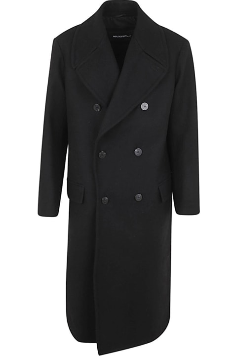 Neil Barrett Coats & Jackets for Men Neil Barrett Wide Slim Double-breasted Long Coat