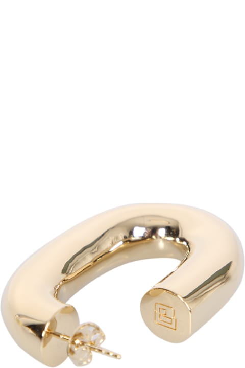 Homeware Paco Rabanne 'xl Link' Gold-tone Shiny Hoop Earrings In Resin And Alluminium Woman Paco Rabanne