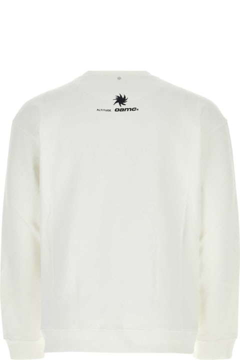 メンズ OAMCのフリース＆ラウンジウェア OAMC White Cotton Oversize Eider Falls Sweatshirt