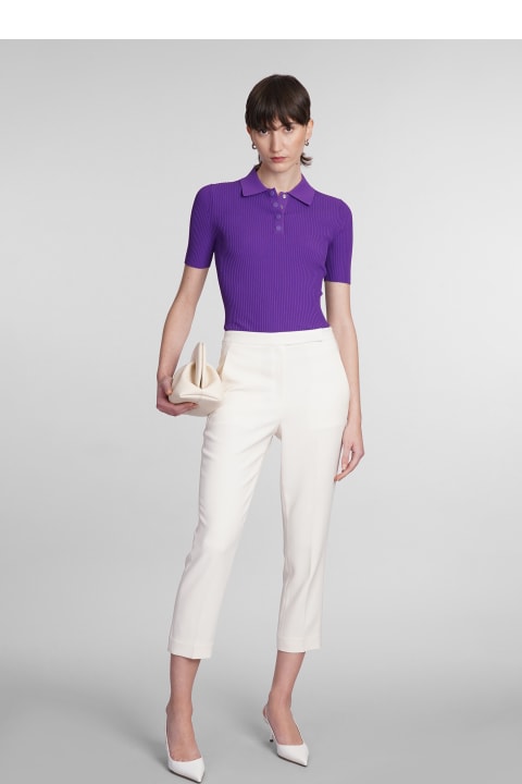 Theory Topwear for Women Theory Polo In Viola Viscose