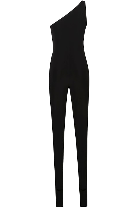 Norma Kamali Jumpsuits for Women Norma Kamali One Shoulder Footie Catsuit