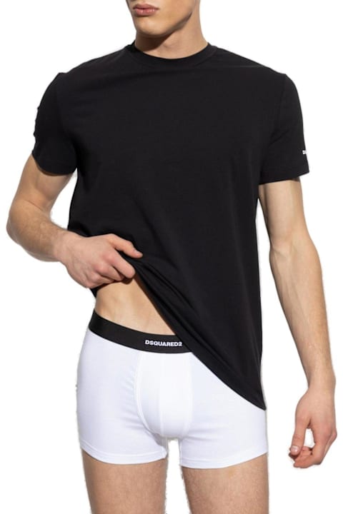 Dsquared2 Topwear for Men Dsquared2 Logo Printed Two-pack T-shirt