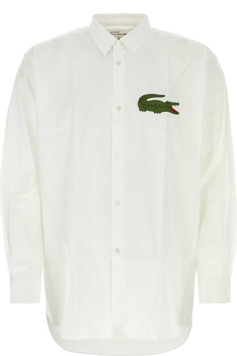 Fashion for Men Comme des Garçons Shirt White Poplin Comme Des Garã§ons Play X Lacoste Shirt