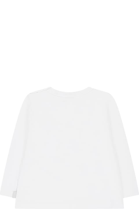 ベビーボーイズ GCDS MiniのTシャツ＆ポロシャツ GCDS Mini White T-shirt For Baby Boy With Alien Print And Logo
