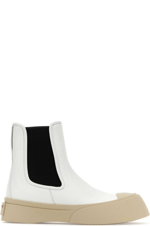 Fashion for Women Marni White Nappa Leather Pablo Ankle Boots