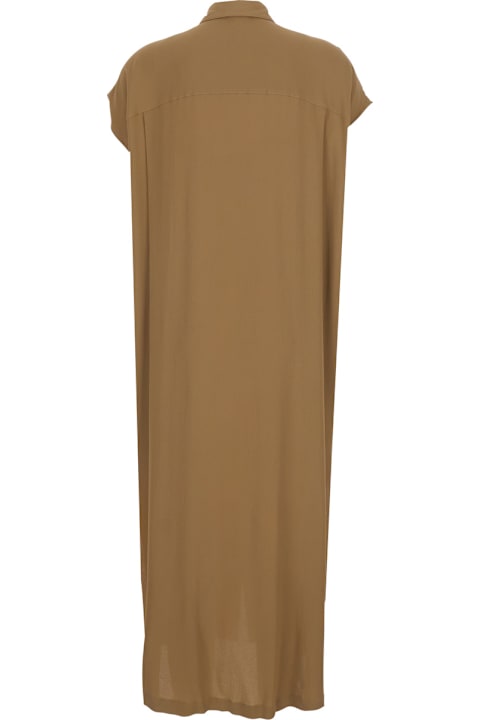 Mauro Grifoni for Men Mauro Grifoni Long Dress With V-neck In Beige Viscose For Women