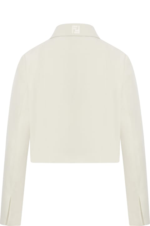 Fendi Coats & Jackets for Women Fendi Blouson Wool Cotton Trench