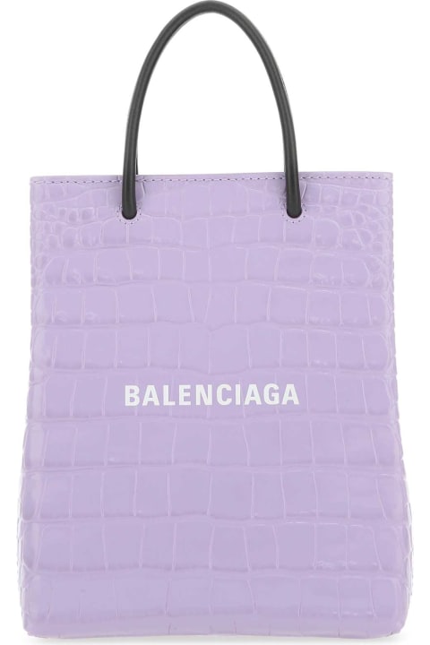 Balenciaga Women Balenciaga Lilac Leather Handbag