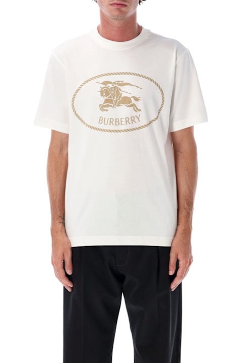 Homeware Burberry London Burberry London Chalk White Cotton Knight Stamp T-shirt