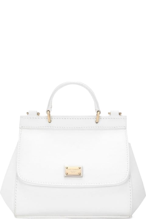 Dolce & Gabbana for Girls Dolce & Gabbana White Nappa Calfskin Shoulder Bag