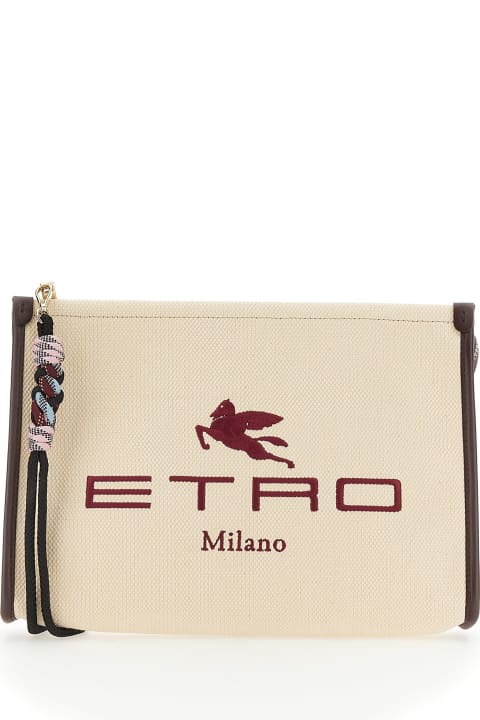 Etro for Women Etro Pouch Necessaire With Logo Embroidery