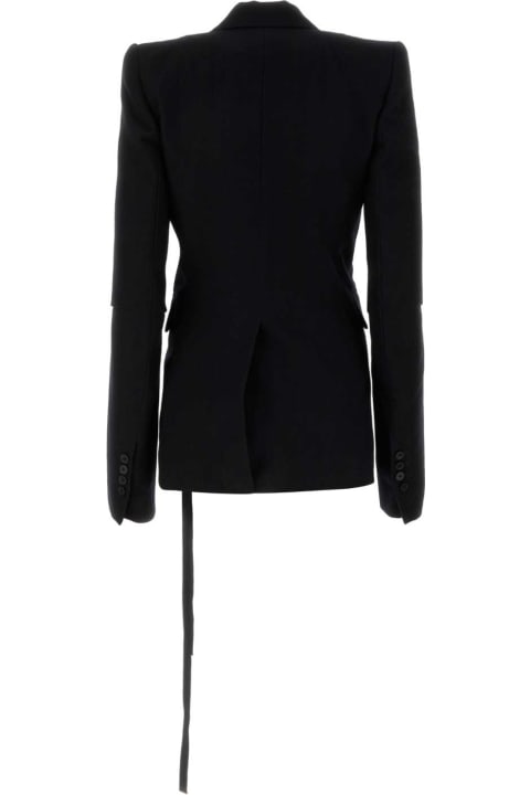 Ann Demeulemeester Coats & Jackets for Women Ann Demeulemeester Black Felt Rachele Blazer