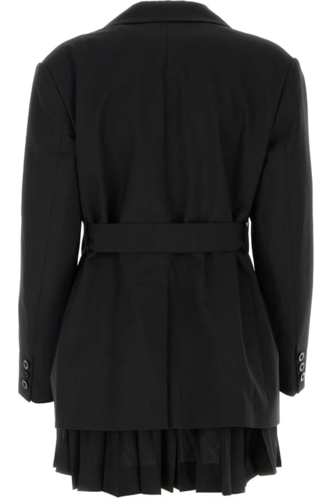 Sacai Coats & Jackets for Women Sacai Black Twill Suiting Jacket