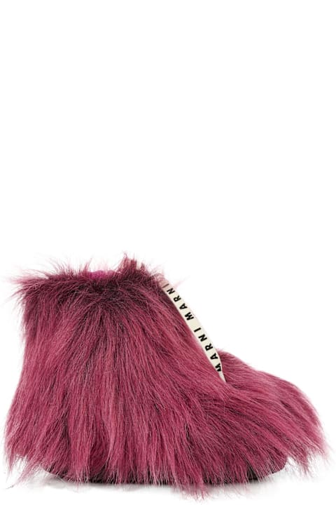 Homeware Marni Fuchsia Ankle Boots For Girl With Logo