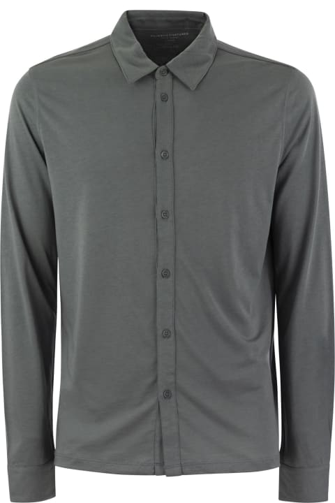 Majestic Filatures Shirts for Men Majestic Filatures Long-sleeved Shirt In Lyocell And Cotton