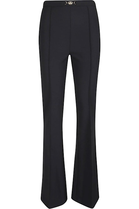 Elisabetta Franchi for Women Elisabetta Franchi Horsebit Stretch Crepe Palazzo Trousers