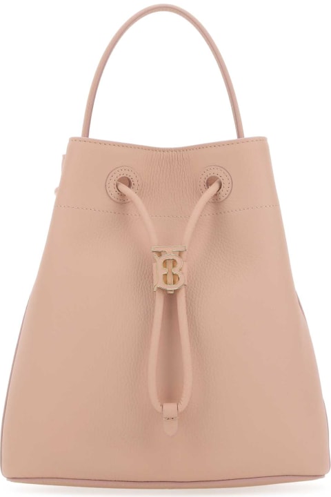 Fashion for Women Burberry Pink Leather Small Tb Bucket Bag