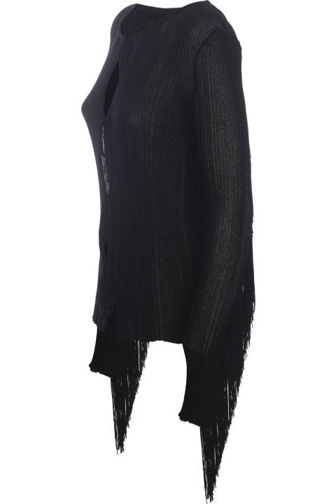 Pinko Sweaters for Women Pinko Light Cardigan With Back Fringes