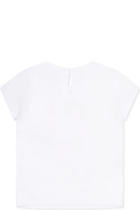 Homeware Monnalisa White T-shirt For Baby Girl With Cat
