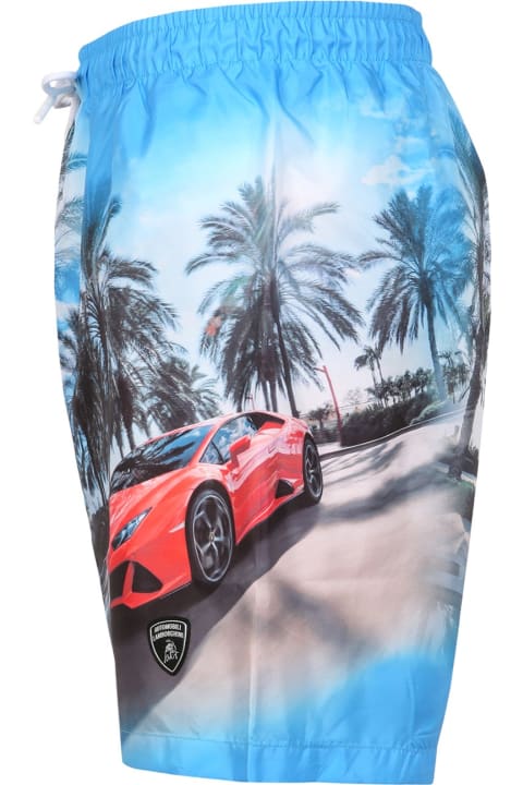 Automobili Lamborghini Swimwear for Men Automobili Lamborghini Print Swimsuit