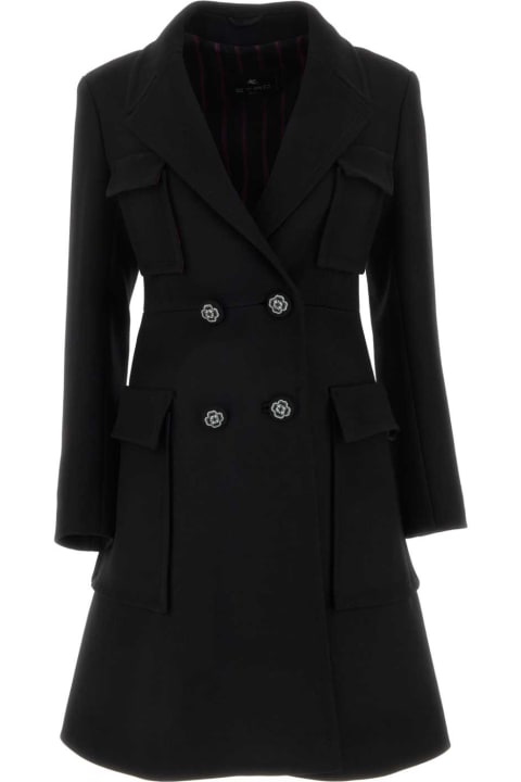 Etro Coats & Jackets for Women Etro Black Wool Coat