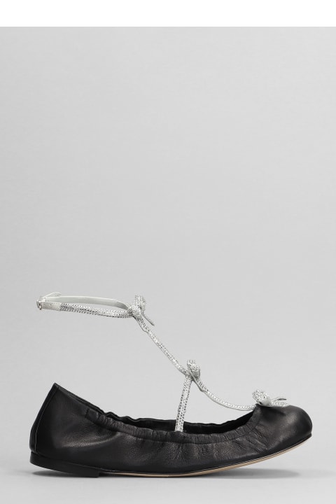 René Caovilla Shoes for Women René Caovilla Caterina Ballet Flats In Black Leather