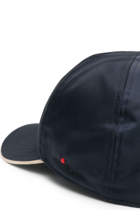Kiton for Men Kiton Night Blue Nylon Baseball Hat With Logo
