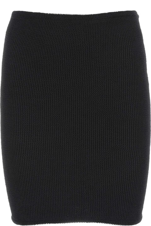 Hunza G for Women Hunza G Black Stretch Nylon Mini Skirt