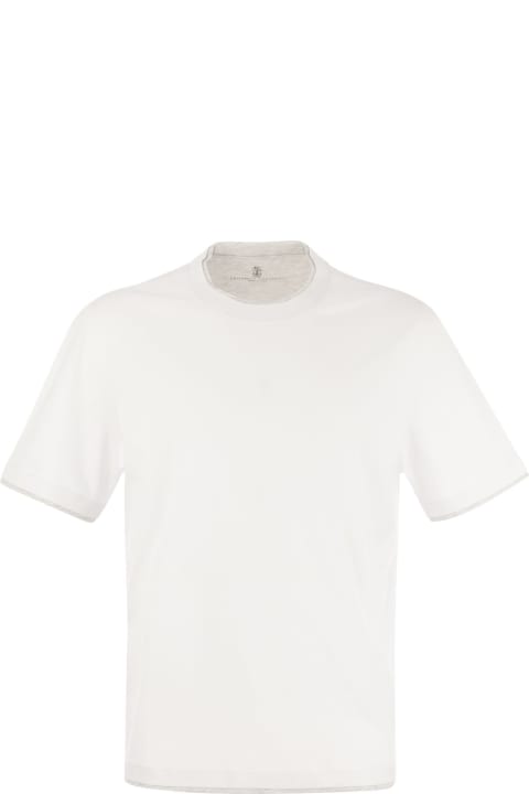 Slim Fit Crew-neck T-shirt In Lightweight Cotton Jersey